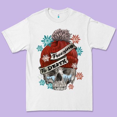 Freezing To Death Skull Premium Tee Designed By Fadigitalartstudio