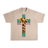 French Oak Believe Cross Urban Heavy Tee - Jasminsmagicworld