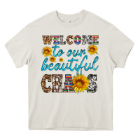 Cream welcome to our beautiful chaos Heavy Core Tee - HRA Design Shop