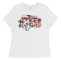 White American Nurse 4th of July Ladies Tee - CowGirlArtShop