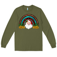 Army Green santa rainbow Long Sleeve Tee - JahusDesignShop