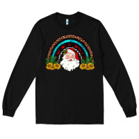Black santa rainbow Long Sleeve Tee - JahusDesignShop