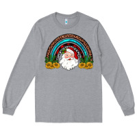 Heather Grey santa rainbow Long Sleeve Tee - JahusDesignShop