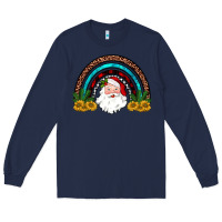 Navy santa rainbow Long Sleeve Tee - JahusDesignShop
