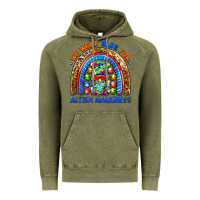 Vintage Olive autism awareness gnomes Vintage Hoodie - BarkalooDesign