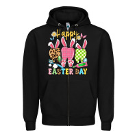 Black happy easter day dental squad Zipper Hoodie - Artiststas