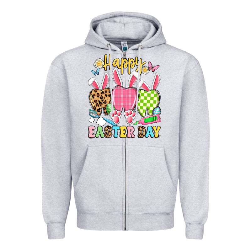 Happy Easter Day Dental Squad Zipper Hoodie by Artiststas | Teevron