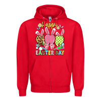 Red happy easter day dental squad Zipper Hoodie - Artiststas