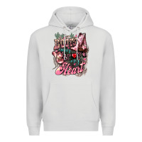 Dove Grey Boots never broke my heart Premium Hoodie - HowdyJamesFarm
