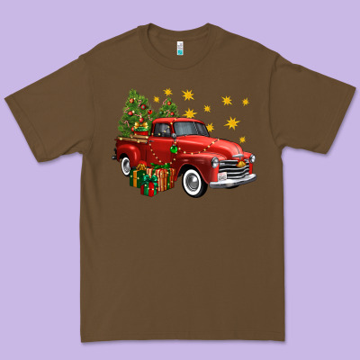Christmas Truck Premium Tee Designed By Fadigitalartstudio
