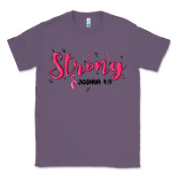 Lavender strong joshua 1 9 Classic Tee - MaliasSmallBusiness