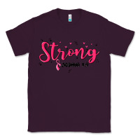 Plum strong joshua 1 9 Classic Tee - MaliasSmallBusiness