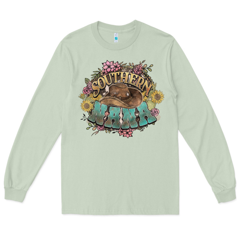 Southern Nana Western Flowers Long Sleeve Tee by NancyCooperArtShop | Teevron