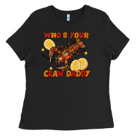 Black crawfish who's your craw daddy Ladies Tee - FaDigitalArtStudio