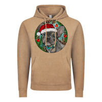 Vintage Coffee Frenchie Christmas Vintage Hoodie - RanaPortraitStore