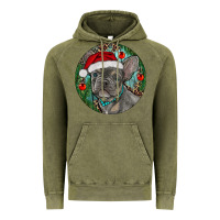 Vintage Olive Frenchie Christmas Vintage Hoodie - RanaPortraitStore