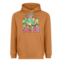 Meerkat Happy Easter with eggs Heavyweight Hoodie - NancyCooperArtShop