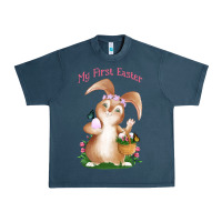 Midnight Navy Babies First Easter Girls Urban Heavy Tee - Jasminsmagicworld