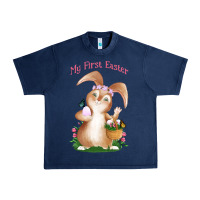 Navy Babies First Easter Girls Urban Heavy Tee - Jasminsmagicworld