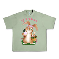 Oil Green Babies First Easter Girls Urban Heavy Tee - Jasminsmagicworld