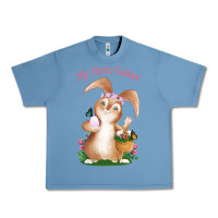 Pebble Blue Babies First Easter Girls Urban Heavy Tee - Jasminsmagicworld