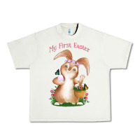 Pistachio Babies First Easter Girls Urban Heavy Tee - Jasminsmagicworld