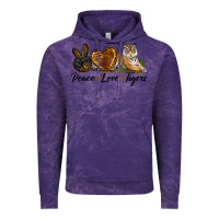Cloud Purple Peace Love Tigers Vintage Hoodie - LillyAllenDesigns