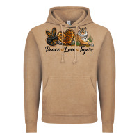 Vintage Coffee Peace Love Tigers Vintage Hoodie - LillyAllenDesigns