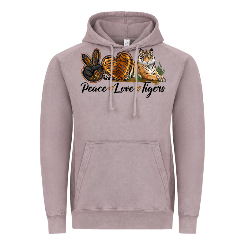 Peace Love Tigers Vintage Hoodie by LillyAllenDesigns | Teevron