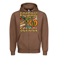 Chestnut roaring in to 100 day of school Zipper Hoodie - Artiststas