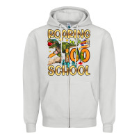 Dove Grey roaring in to 100 day of school Zipper Hoodie - Artiststas