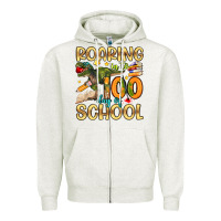 Oatmeal Heather roaring in to 100 day of school Zipper Hoodie - Artiststas