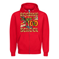 Red roaring in to 100 day of school Zipper Hoodie - Artiststas