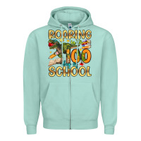 Seafoam roaring in to 100 day of school Zipper Hoodie - Artiststas