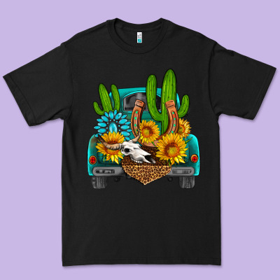 Western Truck Horseshoe Premium Tee Designed By Hra Design Shop