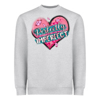 Heather Grey perfectly imperfect Heavyweight Sweatshirt - MaliasSmallBusiness
