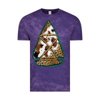 Cloud Purple cowhide leopard arrowhead Vintage Tee - Jasminsmagicworld