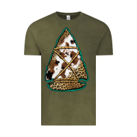 Vintage Olive cowhide leopard arrowhead Vintage Tee - Jasminsmagicworld