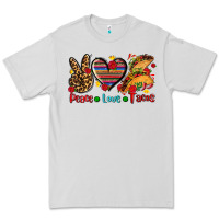 Dove Grey peace love tacos Premium Tee - AdoDesignShop