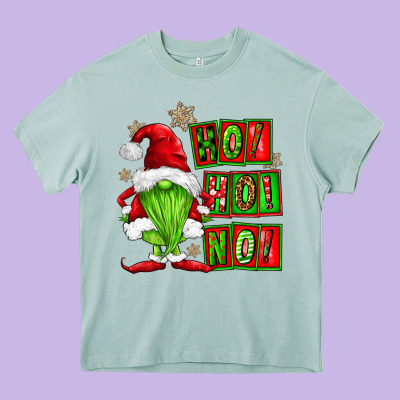 Ho Ho No Christmas Gnomes Heavy Core Tee Designed By Fadigitalartstudio