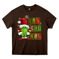 Chocolate Brown ho ho no christmas gnomes Heavy Core Tee - FaDigitalArtStudio
