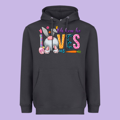 Oh How He Loves Us Heavyweight Hoodie Designed By Nancycooperartshop