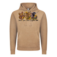 Vintage Coffee Peace Love Texas Longhorn Bull Vintage Hoodie - LillyAllenDesigns