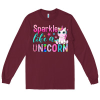 Burgundy sparkle like a unicorn Long Sleeve Tee - NancyCooperArtShop