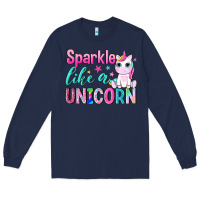Navy sparkle like a unicorn Long Sleeve Tee - NancyCooperArtShop