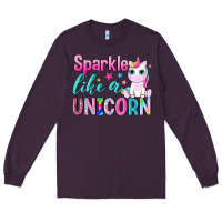 Plum sparkle like a unicorn Long Sleeve Tee - NancyCooperArtShop