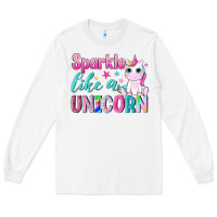 White sparkle like a unicorn Long Sleeve Tee - NancyCooperArtShop