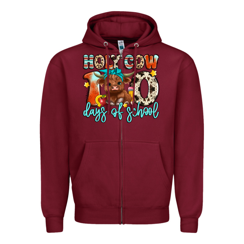 Holy Cow 100 Days Of School Zipper Hoodie by Artiststas | Teevron