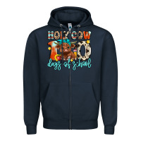 Navy holy cow 100 days of school Zipper Hoodie - Artiststas