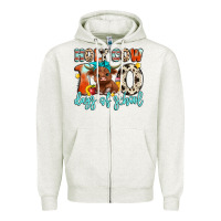 Oatmeal Heather holy cow 100 days of school Zipper Hoodie - Artiststas
